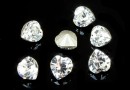 Swarovski, mini fancy chaton heart, crystal, 3.5mm - x4