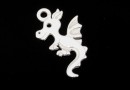 Pendant, dragon, 925 silver, 14mm  - x1