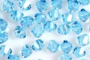 Swarovski, bicone bead, aquamarine, 2.5mm - x20