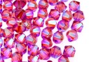 Swarovski, margele bicone, rose AB2x, 4mm - x20