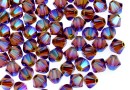 Swarovski, beads bicone, light smoked topaz AB2x, 4mm - x20