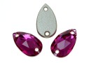 Swarovski drop link, fuchsia, 12x7mm - x1