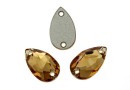 Swarovski drop link, light colorado topaz, 12x7mm - x1