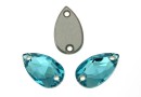 Swarovski drop link, light turquoise, 12x7mm - x1