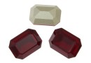 Swarovski, rectangle fancy, siam, 14x10mm - x1