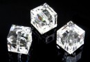 Swarovski, cube bead, crystal, 10mm - x1