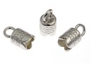 Clasp for bracelets or necklaces,  925 silver rhodium plated, inside 4mm - x2