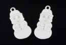 Pendant, snowman, 925 silver, 18mm - x1