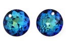 Swarovski, chaton pendant, bermuda blue, 8mm - x2