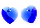 Swarovski, heart pendant, majestic blue, 10mm - x2