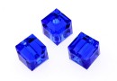 Swarovski, cube bead, majestic blue, 4mm - x2