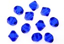 Swarovski, margele bicone, majestic blue, 8mm - x10