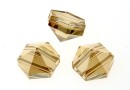 Swarovski, hexagon spike beads, golden shadow, 7.5mm - x2