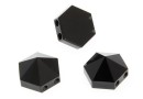 Swarovski, hexagon spike beads, jet, 7.5mm - x2