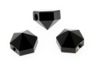 Swarovski, hexagon spike beads, jet, 5.5mm - x4