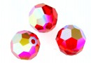 Swarovski, faceted round bead, light siam AB, 4mm - x10