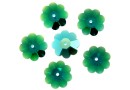 Swarovski, marguerite, emerald shimmer, 12mm - x4