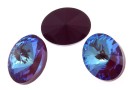 Swarovski, oval fancy, burgundy DeLite, 14x10.5mm - x2