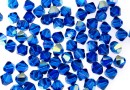 Swarovski, margele bicone, capri blue aurore boreale, 4mm - x20