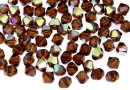 Swarovski, bicone bead, smoked topaz aurore boreale, 4mm - x20