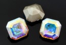 Swarovski, imperial chaton square, aurore boreale, 10mm - x1