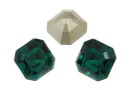 Swarovski, imperial chaton square, emerald, 10mm - x1