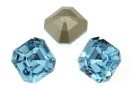 Swarovski, imperial chaton square, aquamarine, 10mm - x1