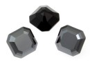 Swarovski, imperial chaton square, hematite, 10mm - x1