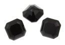 Swarovski, imperial chaton square, jet, 10mm - x1