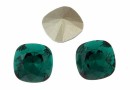 Swarovski, square fancy, emerald, 10mm - x1