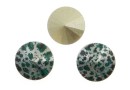 Swarovski, rivoli, emerald silver patina, 8mm - x2