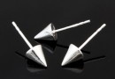 Earring findings,  925 silver, cone - x1pair