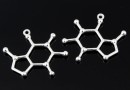 Pandantiv formula chimica-cafeina, argint 925, 25mm  - x1