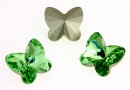 Swarovski, butterfly fancy, peridot, 5mm - x2