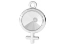 Pendant base, 925 silver, woman symbol, for rivoli 8mm - x1