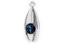 Pendant base, 925 silver, Burj Al Arab, rivoli 6mm - x1