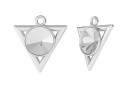 Pendant base, 925 silver, triangle, for rivoli 8mm - x1