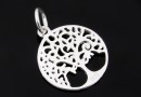 Pendant, tree of life, 925 silver, 27x20mm  - x1