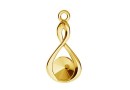 Pendant base, gold plated 925 silver, for rivoli 6mm - x1