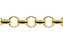 Chain, per foot, gold plated 925 silver, 50cm - x1