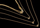 Triple chain for 3 links, gold plated 925 silver, 35+42+45cm - x1