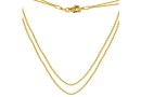 Double chain, jump rings, oval, gold plated 925 silver, 38+44cm - x1