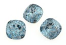 Swarovski,  fancy square, aquamarine silver patina, 12mm - x1