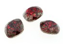 Swarovski, fancy square, scarlet black patina, 12mm - x1