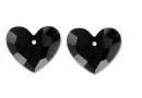 Swarovski, heart pendant Truly in Love, jet, 18mm - x1