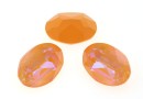 Swarovski, rivoli cabochon, peach DeLite, 14x10mm - x1