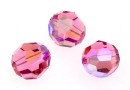 Swarovski, faceted round, rose shimmer, 8mm - x2