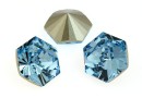 Swarovski, fancy Kaleidoscope hexagon, aquamarine, 9.4mm - x1