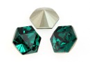 Swarovski, fancy Kaleidoscope hexagon, emerald, 9.4mm - x1