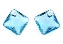 Swarovski, Princess cut pendant, aquamarine, 11.5mm - x1